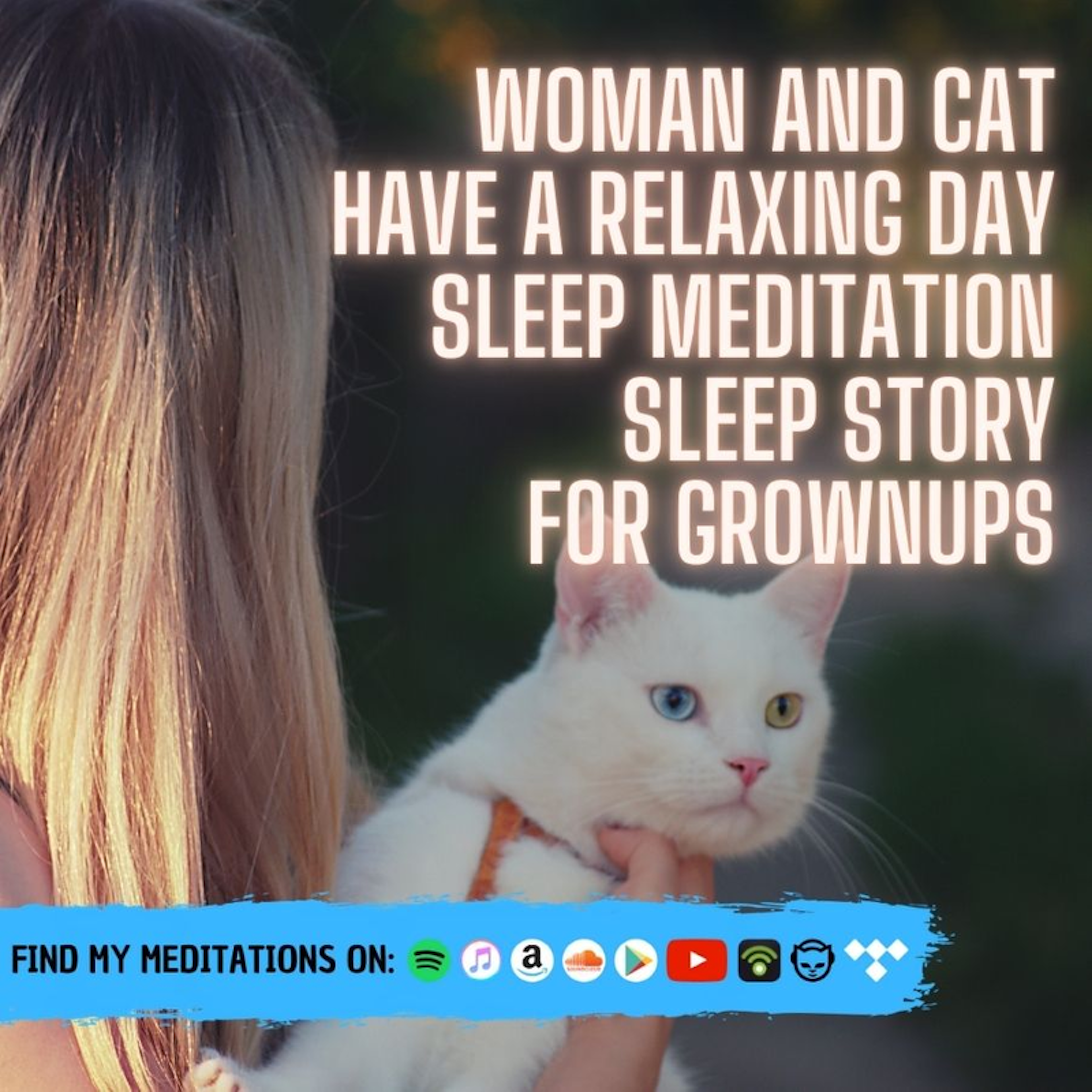 Woman and Cat Have a Relaxing Day